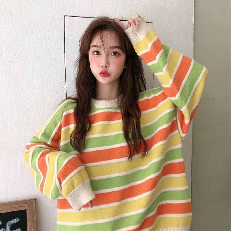 New Multi Color Striped Winter Sweaters