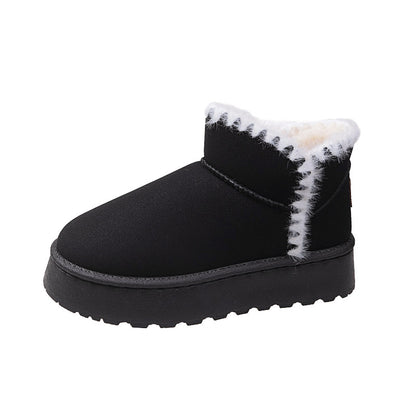 Female Plush Insole Suede Snow Boots