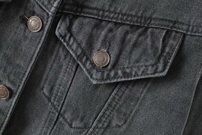 Street Style Denim Jacket for Women – Casual Cotton Blend Hipster Outerwear (S–L)