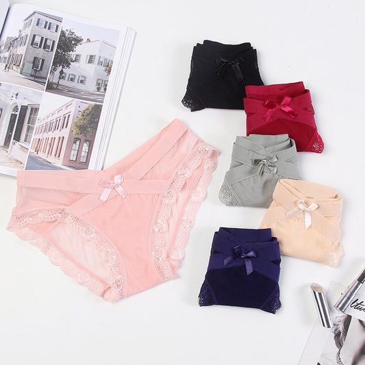 Lace Cotton Briefs – Maternity Mid-Waist Panties with Breathable Stretch & Everyday Intimates Comfort