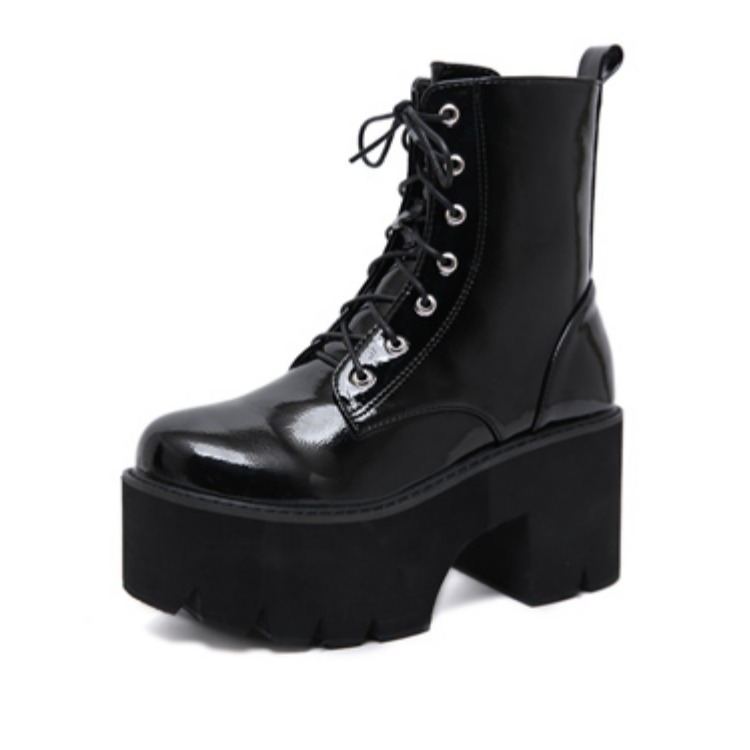 New Thick High Heels Women Mid Calf Boots