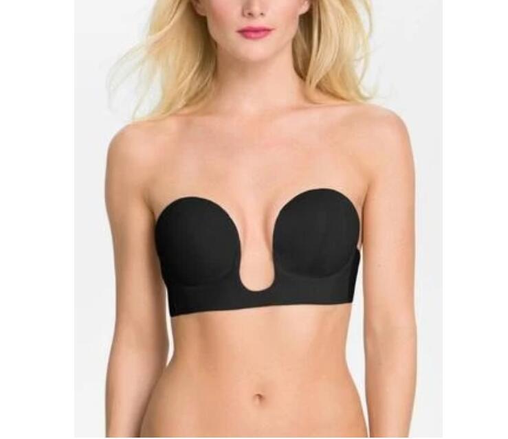 Gathered Strapless Invisible Bra – Seamless Polyester Cups with Soft Cotton Lining for Women