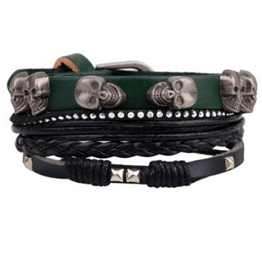 Leather Anchor Charm Bracelet – Men’s Adjustable Leather Bracelet for Everyday Wear