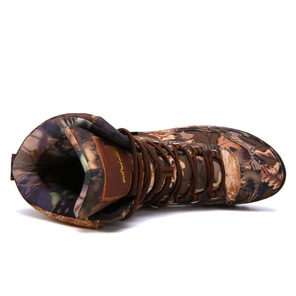 Men's Camouflage Combat Boots | Tactical Outdoor Hiking, Running & Extreme Challenge Boots