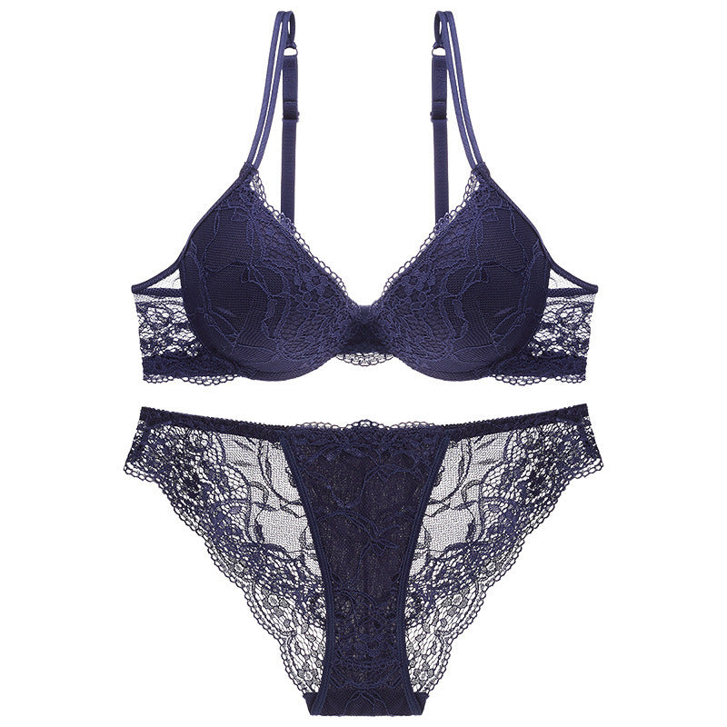 Chest Gathered Adjustable Comfortable Thin V Neck Bra