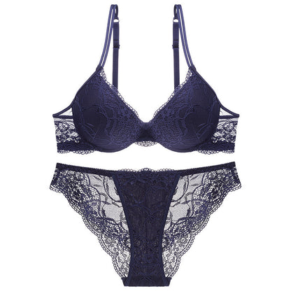 Chest Gathered Adjustable Comfortable Thin V Neck Bra