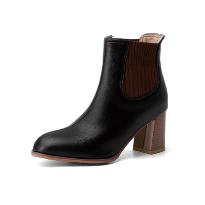 Womens Elastic Band Closure Ankle Boots