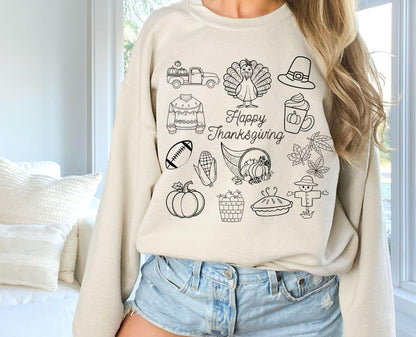 Simple Autumn Cartoon Sweater – Cute & Cozy Korean Casual Style