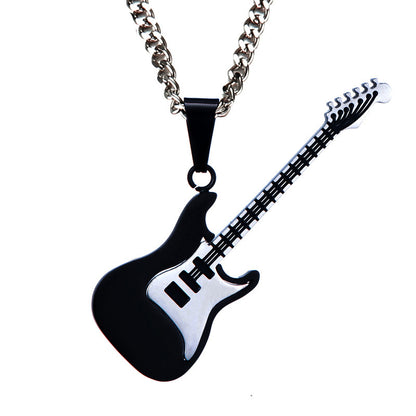 Punk Style Stainless Steel Electric Guitar Pendant