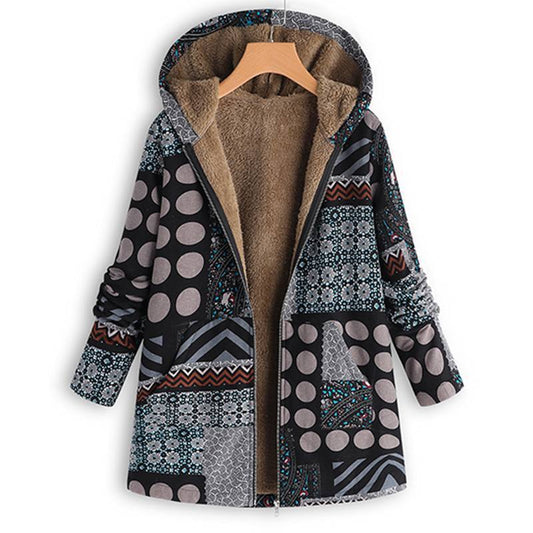 Women's Printed Casual Warm Jacket – Coats Outfits Women & Cozy Winter Style Overcoats