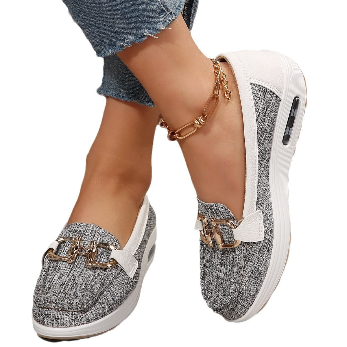 Fly-Knit Mesh Casual Pumps | Lightweight Low-Top Flats for Women