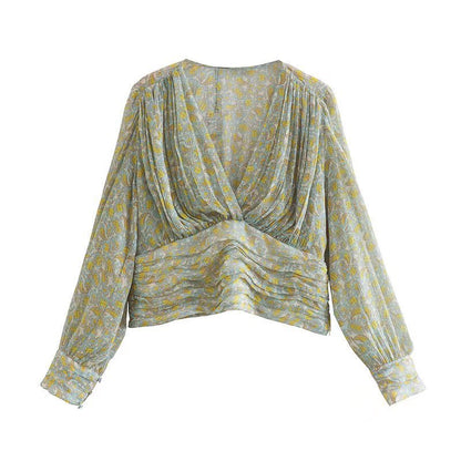 Printed Pullover Shirt for Women – Street Style Long Sleeve Top