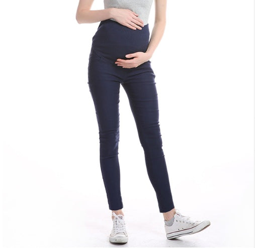 Spring Maternity Wide-Leg Trousers – Comfortable High-Waist Pregnancy Pants