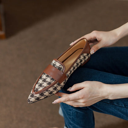 Classic Elegant Style Low Heel Women Loafer Shoes