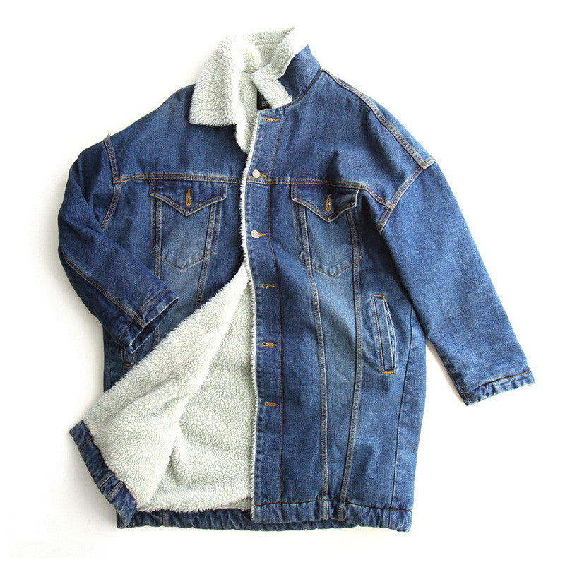 Womens Casual Spring Autumn Blue Denim Coats
