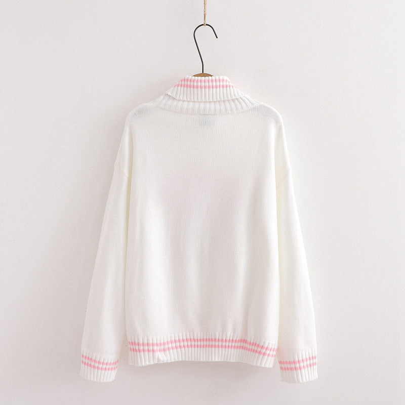 Cute & Casual Comfort Cartoon Cotton College-Style Sweater