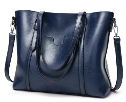 Hand-Painted Leather Handbag Artistic Everyday Use