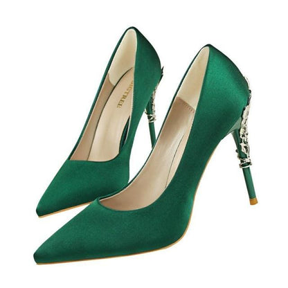 Women’s 10cm High Heel Shoes | Elegant Metal-Detail Pumps