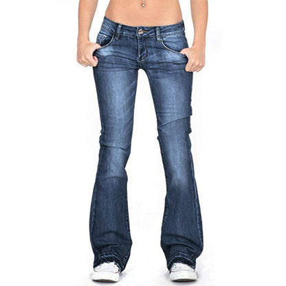 High-Waist Micro Flare Jeans – Stretchy Retro Denim Pants