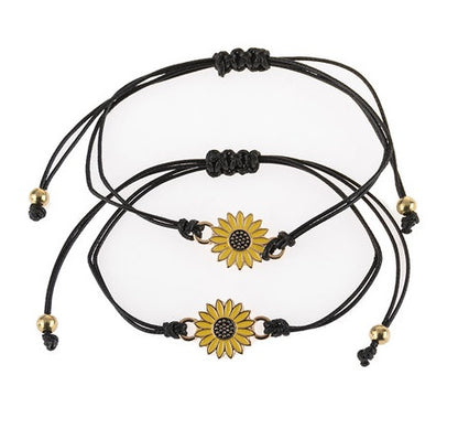 Sunflower Friendship Bracelet – Adjustable Beaded Bracelet for Positivity & Everyday Wear