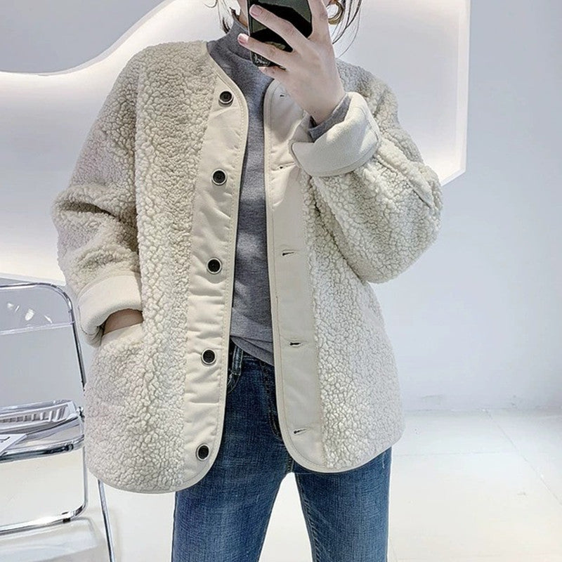 Short Lamb Hair Fur Coat – Coats Outfits Women & Cozy Winter Elegance