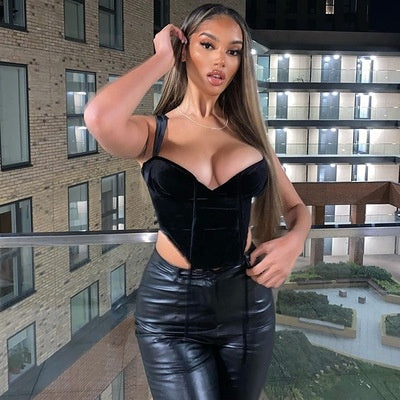 2025 Mesh Corset Black Crop Top For Women Patchwork Sleeveless Off Shoulder Cami Sexy Strapless Tank Top Summer Streetwear