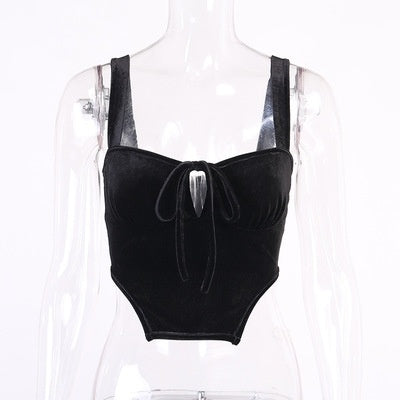 2025 Mesh Corset Black Crop Top For Women Patchwork Sleeveless Off Shoulder Cami Sexy Strapless Tank Top Summer Streetwear