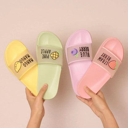 Banana Fruit Pattern Women Home Bathroom Slippers