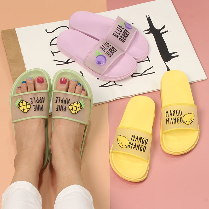 Banana Fruit Pattern Women Home Bathroom Slippers