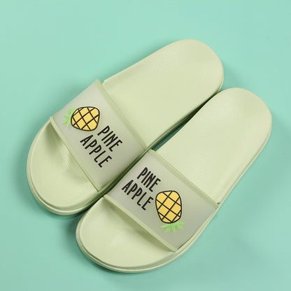 Banana Fruit Pattern Women Home Bathroom Slippers