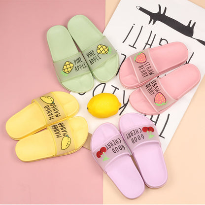 Banana Fruit Pattern Women Home Bathroom Slippers
