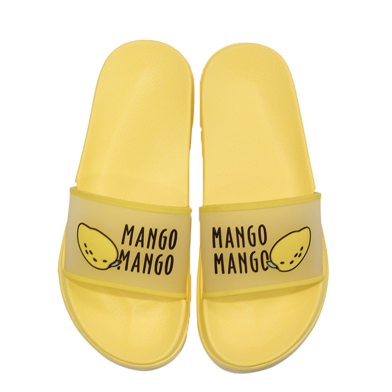 Banana Fruit Pattern Women Home Bathroom Slippers