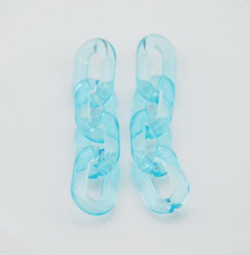 Earrings Colorful Jelly Chain Drop Geometric Design Jewelry Trend 2025