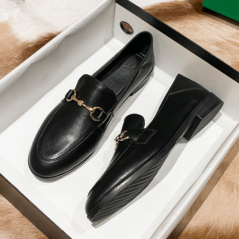 Black Designer Flat Women Shiny Elegant Shoes