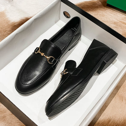 Black Designer Flat Women Shiny Elegant Shoes