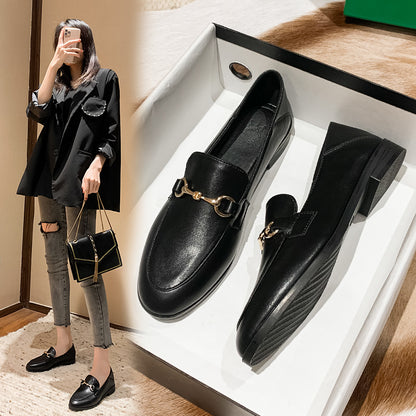 Black Designer Flat Women Shiny Elegant Shoes