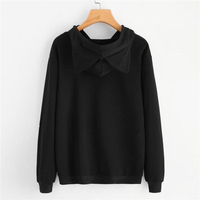 Women's Casual Long Sleeve Crop Hoodie – Street Style Batwing Pullover