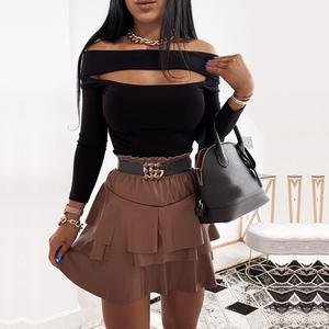 High Waist Puff Mini Skirt for Women