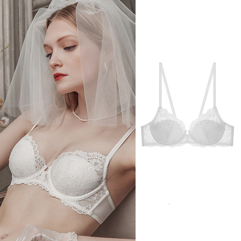 Anti Sagging Lace Embroidered Small Chest Ladies Bra