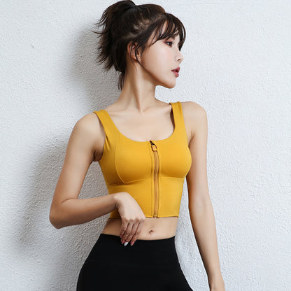 Zip-Front Sports Bra – Medium Impact Support & Stylish Fit
