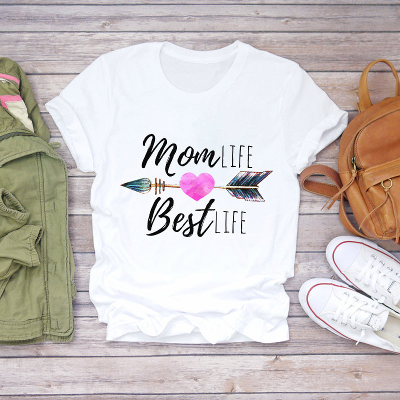 Women Mama Life Circle T Shirts
