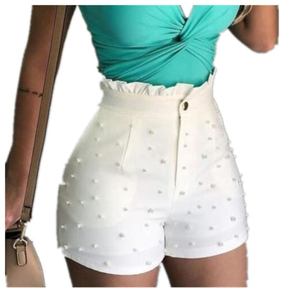 High Waist Sexy Beaded Shorts Women – Party & Summer Outfit