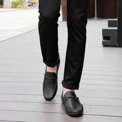 Genuine Leather Summer Style White Black Shoes