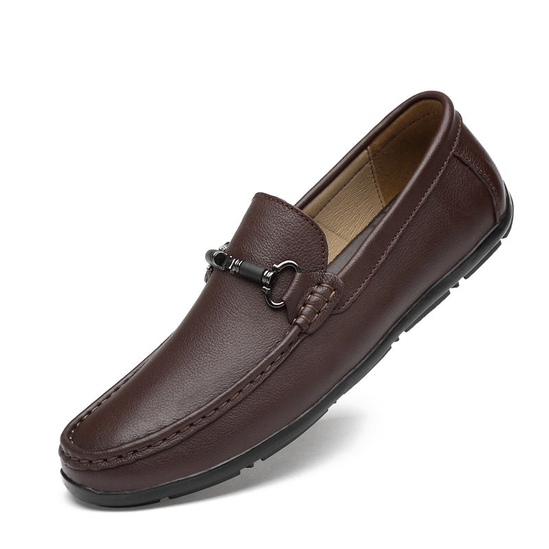 Genuine Leather Summer Style White Black Shoes