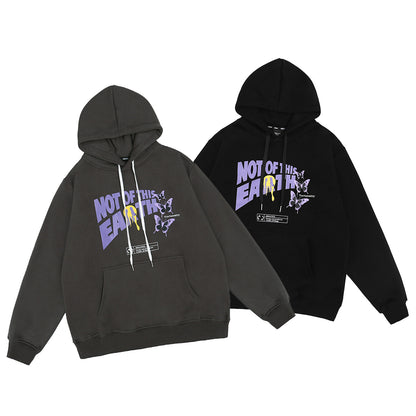 First Man On The Earth Printed Cotton Casual Hoodies