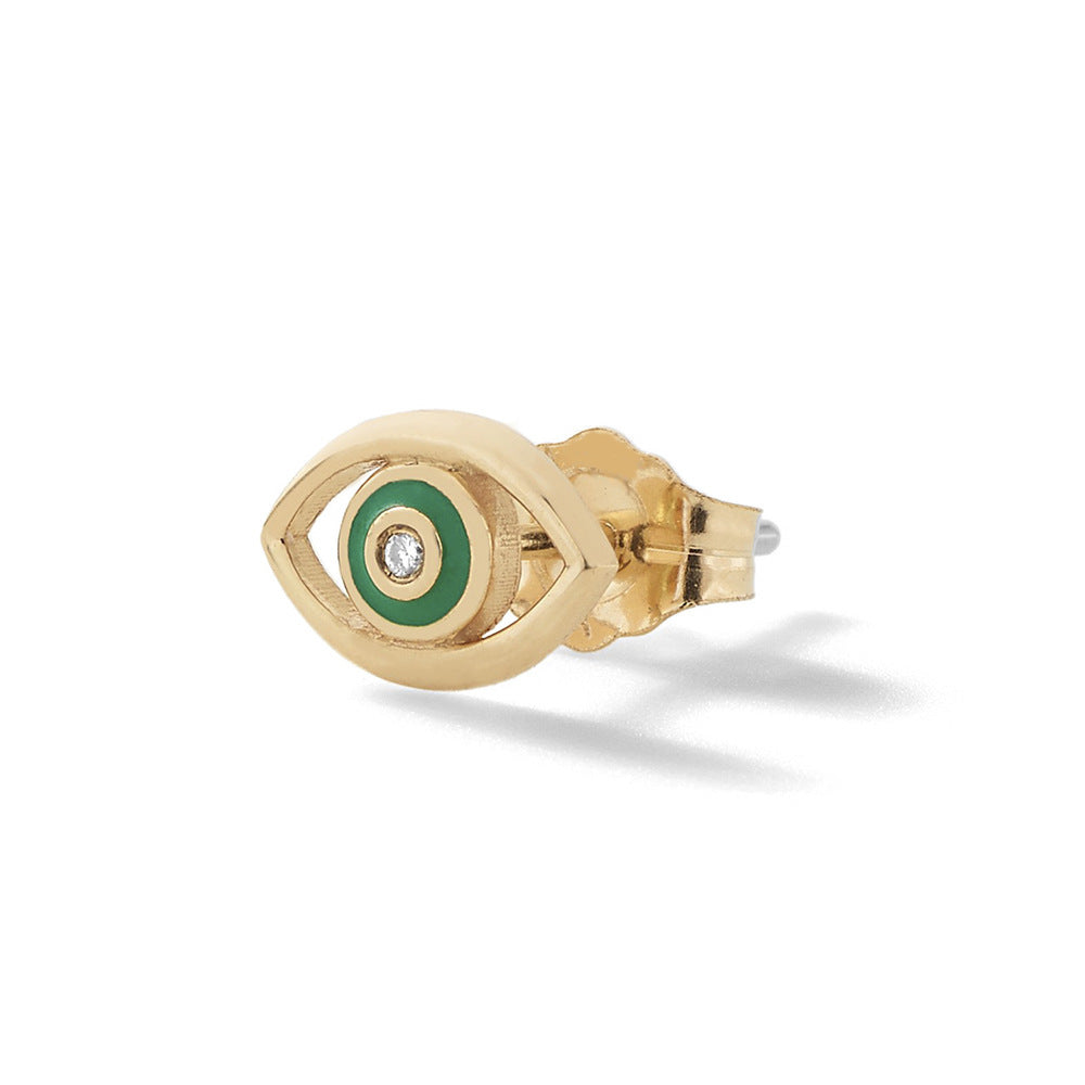 Earrings Diamond Devil's Eye Stud Symbolic Design Jewelry Trend 2025
