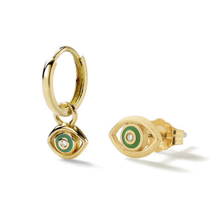 Earrings Diamond Devil's Eye Stud Symbolic Design Jewelry Trend 2025