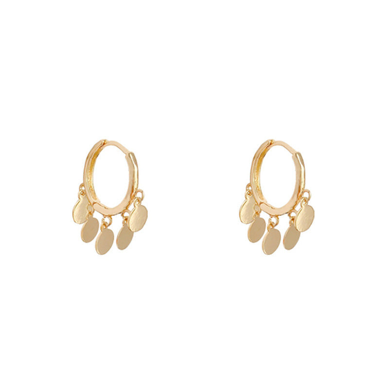 Earrings Mini Wafer Geometric Round Minimalist Design Jewelry Trend 2025