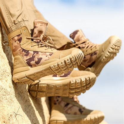 Mens Big Size Military Ankle Boots