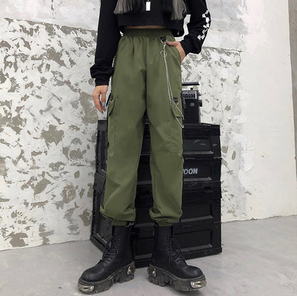 Korean-Inspired High-Waisted Loose Trousers – Lightweight Summer Pants